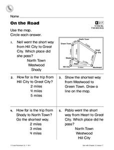 On the Road Worksheet