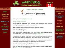 Order of Operations Lesson Plan for 6th Grade | Lesson Planet