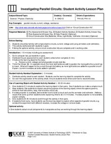 Parallel Circuits Lesson Plan for 9th - 11th Grade | Lesson Planet