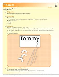 Pasta Names Lesson Plan