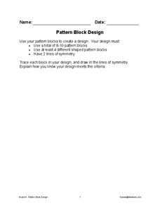 Pattern Block Design Organizer