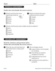 beginning and middle and ending sounds lesson plans worksheets
