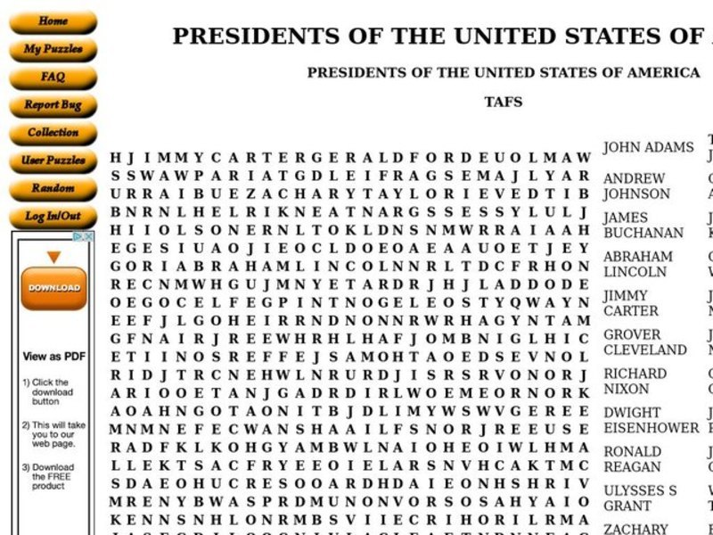 presidents of the united states worksheet for 6th 8th grade lesson