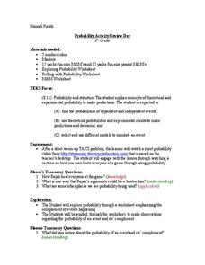 Probability Activity Lesson Plan for 8th - 9th Grade | Lesson Planet