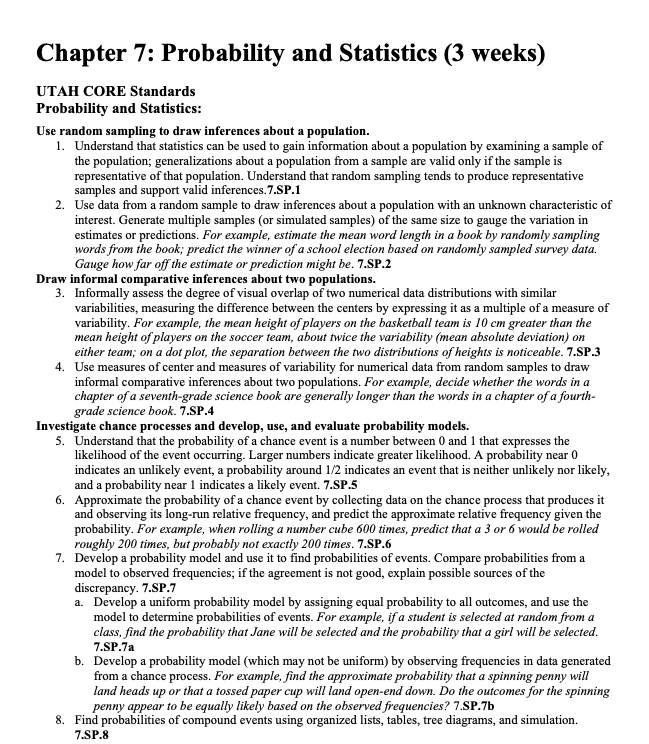 Probability and Statistics Workbook for 7th Grade | Lesson Planet