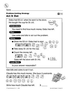 Math Act It Out Lesson Plans & Worksheets Reviewed by Teachers