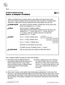 Solve a Simpler Problem Lesson Plans & Worksheets