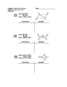 Proofs with Triangles Worksheet