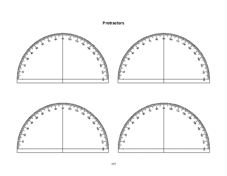 Protractors Organizer for 4th 6th Grade Lesson