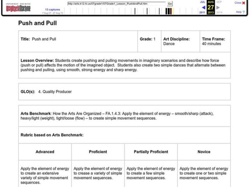 Push and Pull Lesson Plan for 1st Grade Lesson