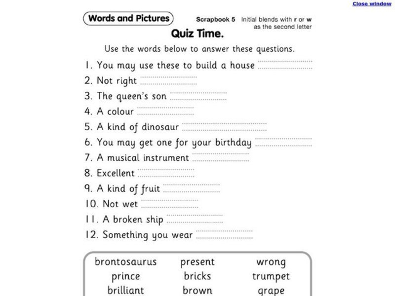 r blends worksheet for 2nd 3rd grade lesson planet