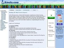 Retelling the Main Event in Sequence  Lesson Plan