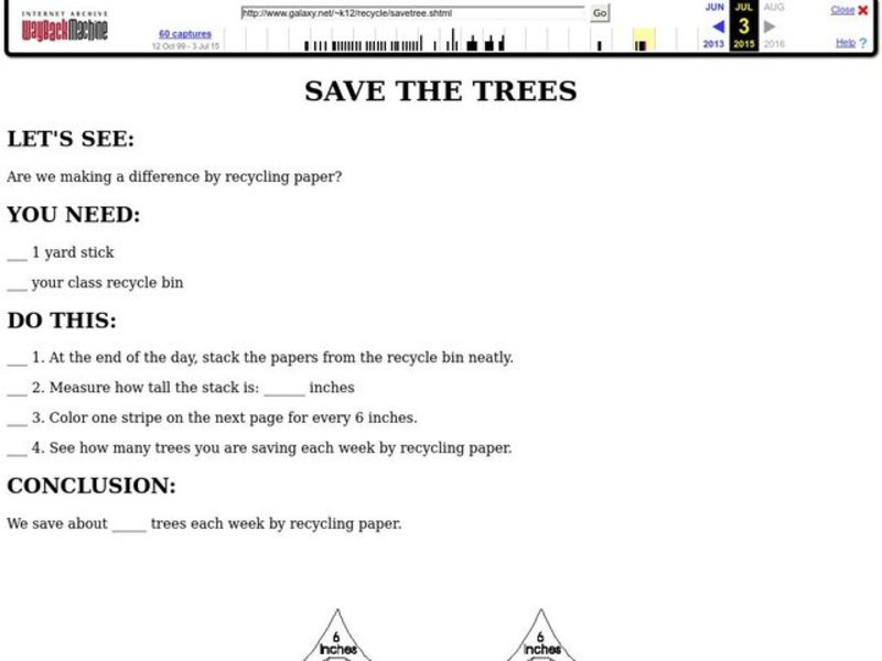 Save the Trees Worksheet for 3rd - 8th Grade | Lesson Planet