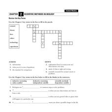 Scientific Methods in Biology Worksheet