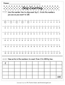 Skip Count by 2 Worksheet