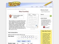 Skip Counting Worksheet