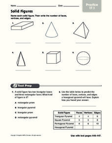 solid figures practice worksheet for 5th 6th grade