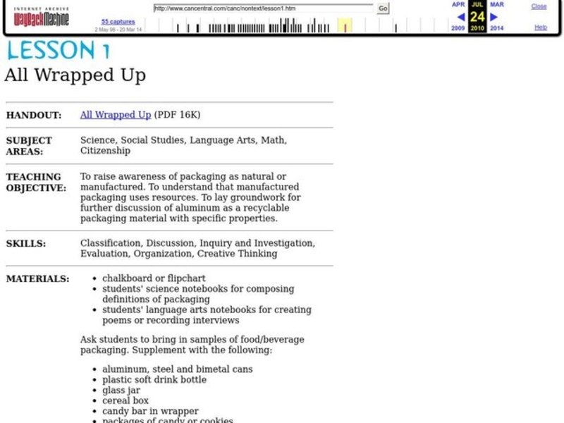 All Wrapped Up Lesson Plan for 3rd 12th Grade Lesson