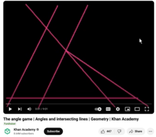 The Angle Game, Angles and Intersecting Lines, Geometry Instructional Video