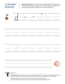 the letter d worksheet for pre k 1st grade lesson planet