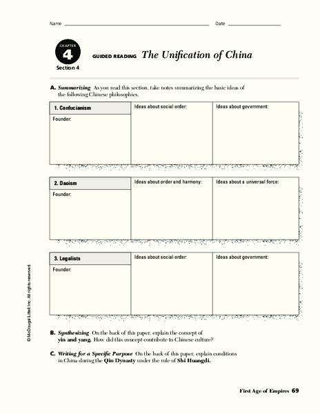 confucianism worksheet pdf Daoism worksheet