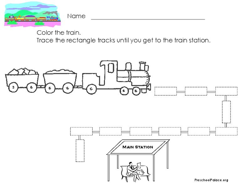 Tracing Rectangles Lesson Plan for PreK Kindergarten Lesson