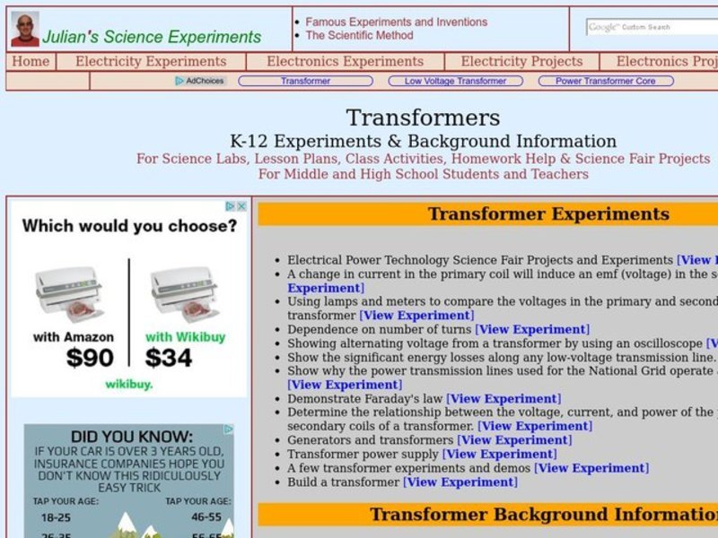 Transformers Lesson Plan for 8th 12th Grade Lesson