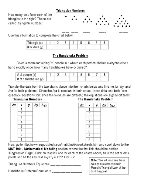 triangular numbers worksheet for 7th 9th grade lesson