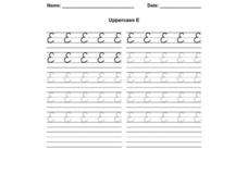 Uppercase E Worksheet