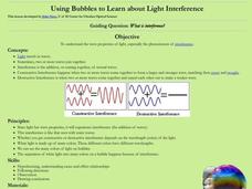 Using Bubbles to Learn about Light Interference Lesson Plan