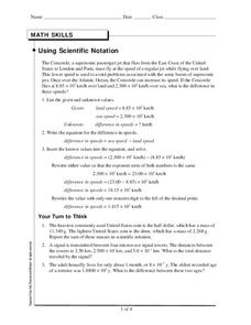 Using Scientific Notation Worksheet