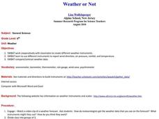 Weather or Not Lesson Plan for 6th Grade | Lesson Planet