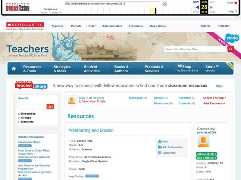 Weathering And Erosion Lesson Plan For 4th 5th Grade Lesson Planet Weathering And Erosion Lesson Plan For 4th 5th Grade Lesson Planet