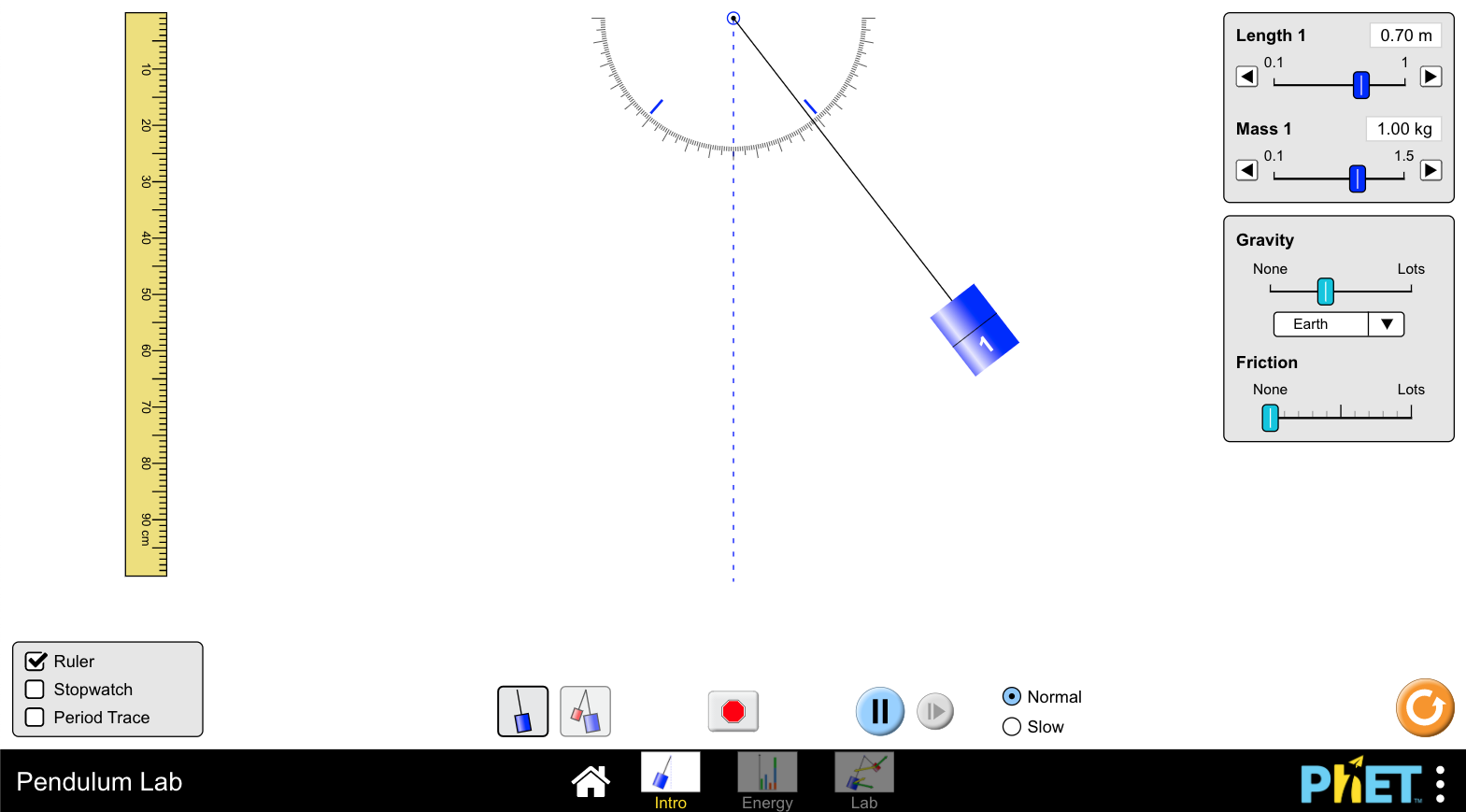 Pendulum Lab Interactive for 6th 12th Grade Lesson