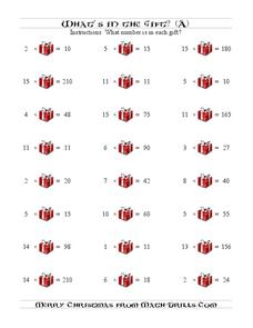 What's in the Gift? Worksheet