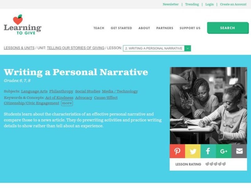 writing-a-personal-narrative-lesson-plan-for-6th-8th-grade-lesson