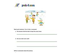 Imperative Lesson Plans & Worksheets | Lesson Planet