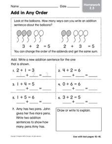 Add in Any Order Lesson Plans & Worksheets Reviewed by Teachers
