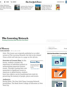Objects of Memory Lesson Plan